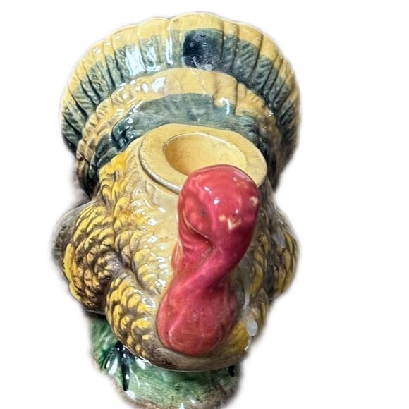 Vintage  Napcoware thanksgiving, turkey candle holders ceramic  - Picture 2 of 10